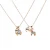 Import New Product Ideas 2021 Kids Childrens Cute Pumpkin Unicorn Pendant Best Friends Charms 2pcs Necklace Sets from China