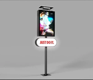 new project wholesale outdoor advertising stands double sided poster frame led aluminum light box