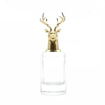New released luxury metal Animal head cap high quality  Moose/deer head perfume bottles cap