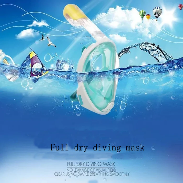 New Style Wholesale Snorkeling Mask Makrolon Sillcone OEM/ODM Full Free Face Snorkel Mask Set Diving Mask Adult