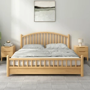 Nordic solid wood double bed