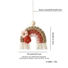 Nordic Wooden Bead Cotton Rope Hand-woven Rainbow Hanging Pendant For Baby Room Gift Home Decoration