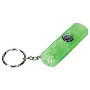 Novelty gift free new samples portable pocket cute cheap smart 3 in 1 functional led flashlight key chain compass safety whistle