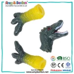 Novelty toy realistic rubber dinosaur finger puppet
