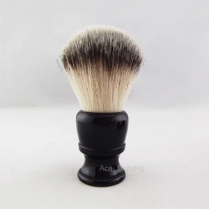 Nylon Synthetic Hair Shaving Brush Wet Beard Remove Grooming Tool Resin Logo Print