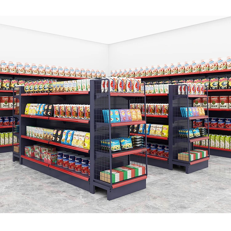 Odm shop shelves and display cabinets customized size supermarket product display stand retail store furniture