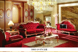 OE-FASHION Customized Luxury new classic red fabric sofa used night club furniture