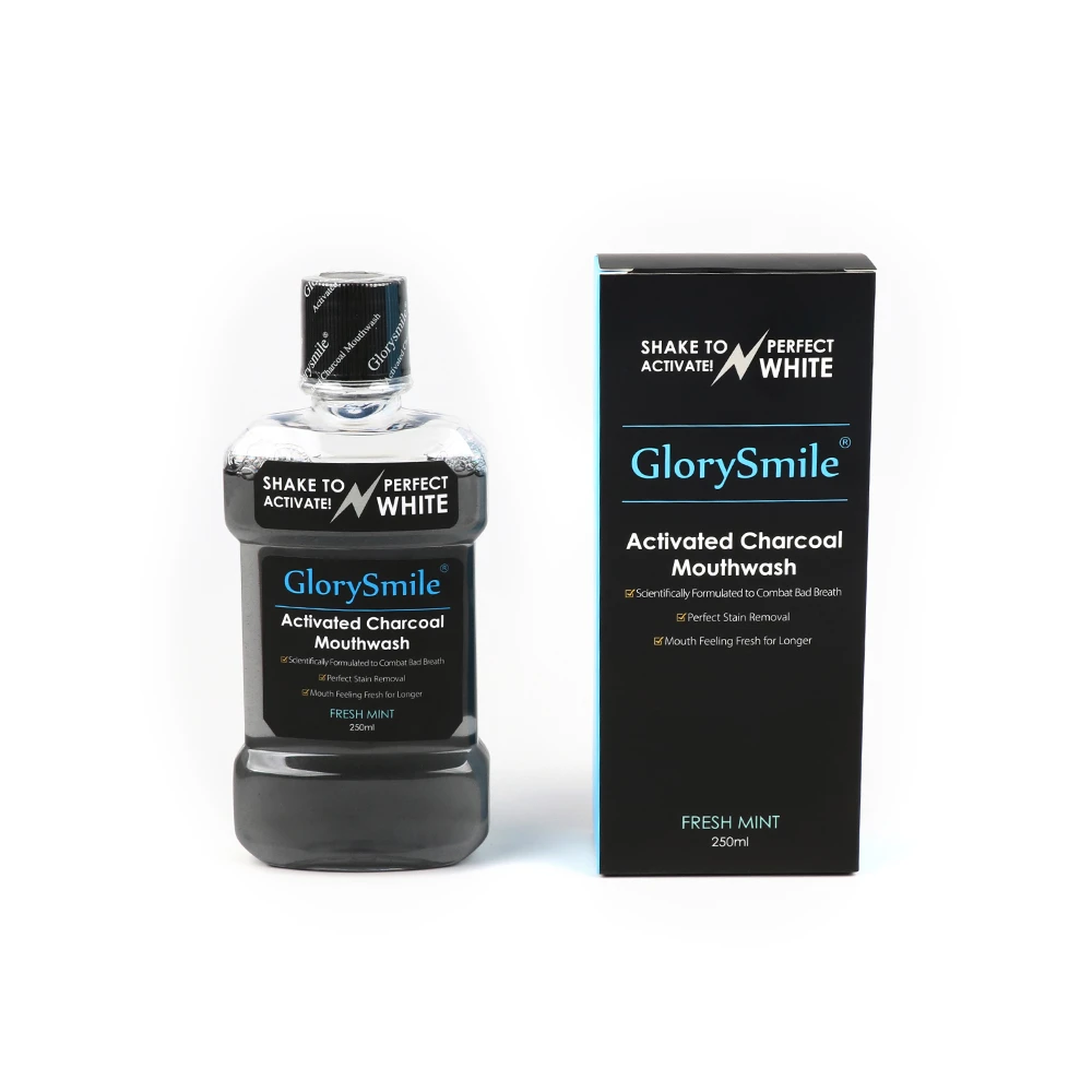 OEM Bamboo Activated Charcoal Fresh mint Mouthwash private logo