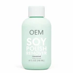 OEM Private Label Soy Bean Nail Polish Remover Lotion Cleanser For Nail Lacquer Cleansing