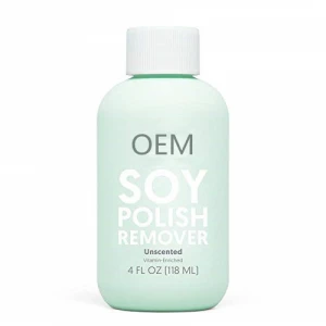 OEM Private Label Soy Bean Nail Polish Remover Lotion Cleanser For Nail Lacquer Cleansing