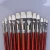 Import OEM Wool Hair 12pcs Red Wooden Handle Artist Oil Paint Gouache Paint Acrylic Paint   Brush from China