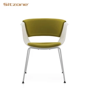 Office furniture low price cheap round shape plastic seat leisure office visitor chair