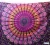 Import Orange and Royal Blue Hippie Peacock Mandala Tapestry from India