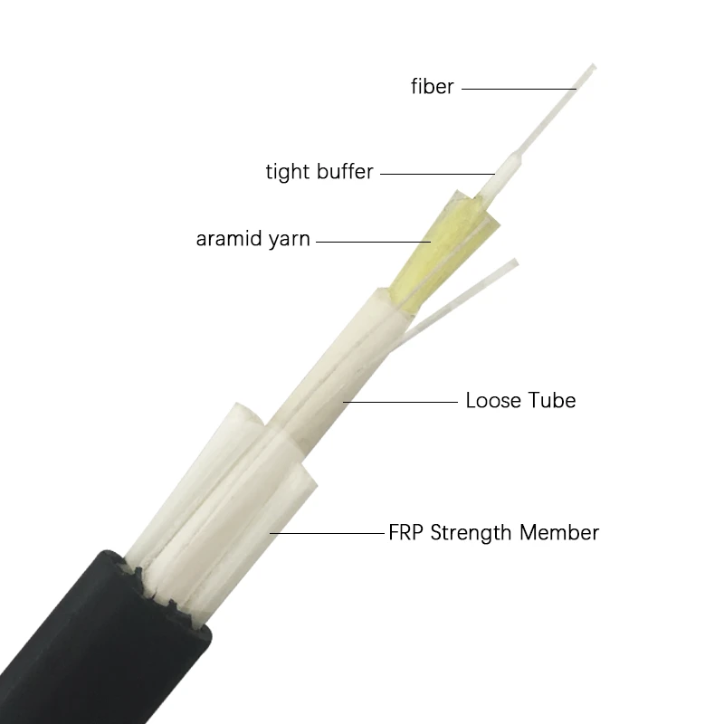 Outdoor Communication Cable GYFXJBY 1 core fiber optic cable single mode outdoor ftth cable