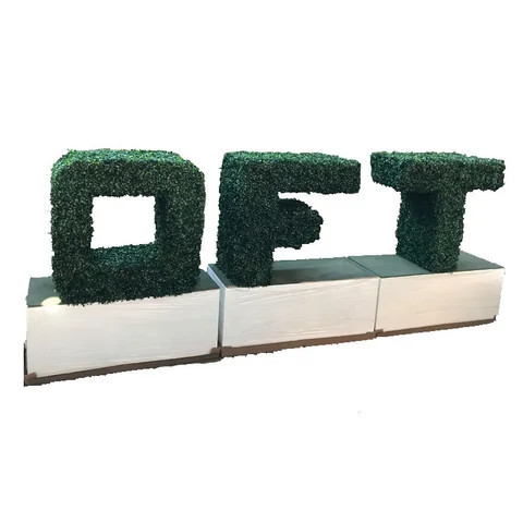 Buy Outdoor Garden Decoration Artificial Boxwood Grass Letters Faux ...