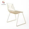 outdoor garden furniture gold metal wire stacking wedding dining chair
