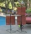 Import Outdoor Pool Towel Rack with Wooden Shelf and Wire Basket from China