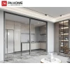 PA modern kitchen entrance for house glass design pvc aluminium sliding doors