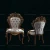 Import palace furniture solid wood pure handmade dinning room chairs with soft cushion from China