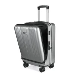 PC cabin suitcase 20 inch business luggage with charger and front laptop pocket