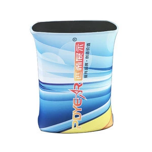Portable tension oval light fabric display counter tade show exhibtion promotion 