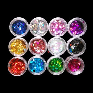 PET 3mm heart glitter for acrylic nails