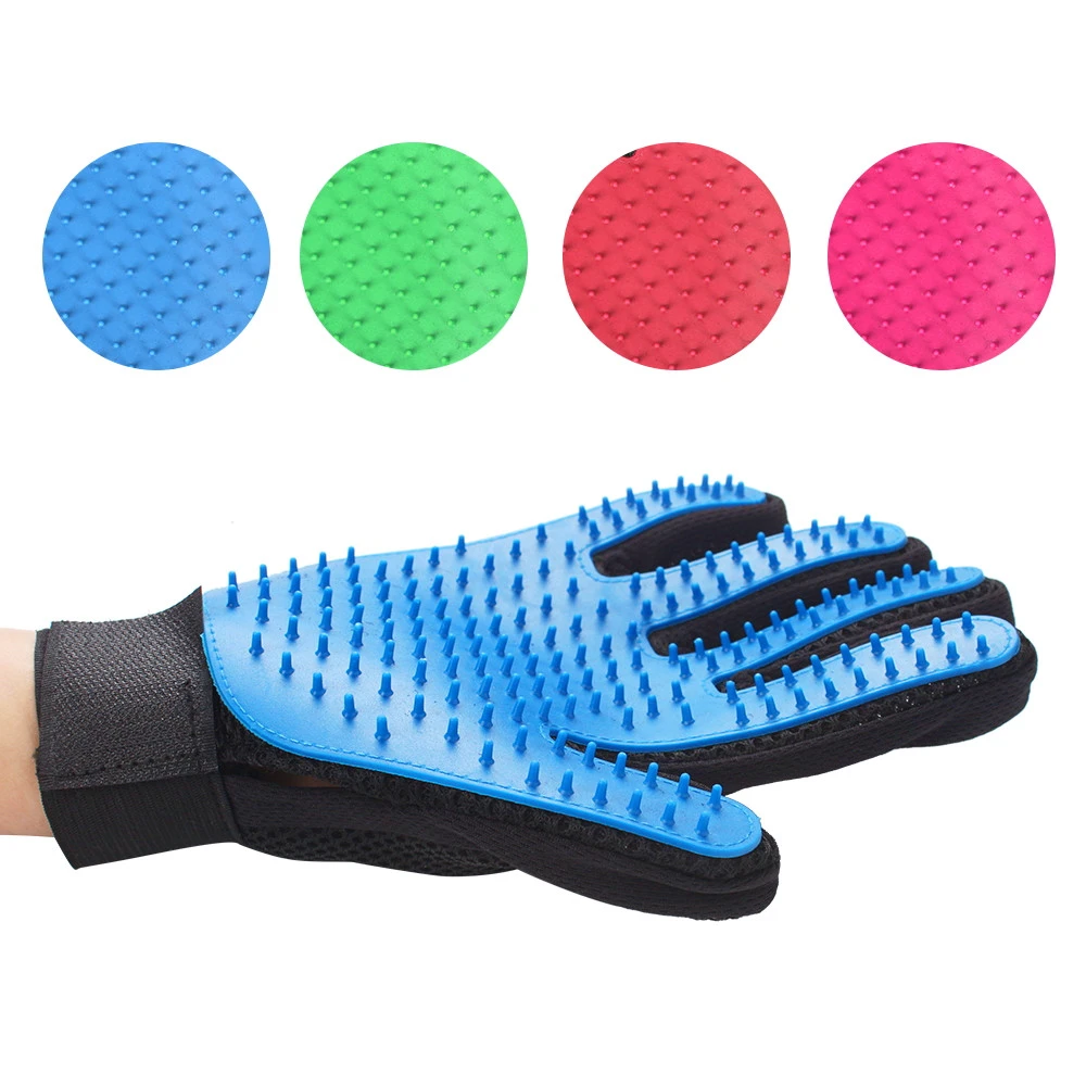 Pet Brush High quality Pet Grooming Brush Blue color Small Dog Hand Brush Glove