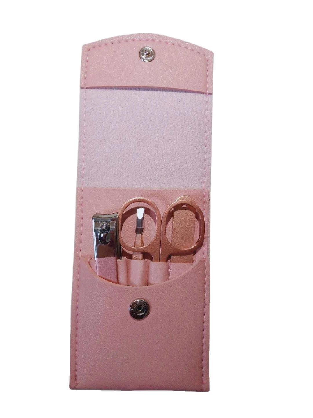 Pink Leather Case Stainless Steel Manicure Tools Set/Kit For Sale