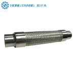Pipeline use flange braided stainless steel corrugated pipe metal flexible hose