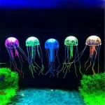 Plastic fish aquarium tank decorations glowing jellyfish