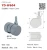 Import Plastic small chair castor and wheel/plate twin caster and wheel/office chair caster wheel from China