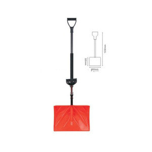 plastic Snow Shovel Pusher Scoop Spade Winter Tools with long handle