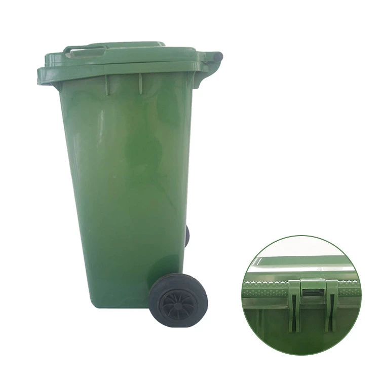 Plastic Waste Bin With Lids Swivel Wheeled Plastic Dustbin Bin Waste