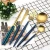Import Plated Flatware Set Stainless Steel Cutlery Dessert Spoons and Forks from China