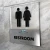 Import Plexiglass Panels 1&quot; Silver Standoffs Male  Female Restroom Signs Wall Mounted Hotel Office Building Acrylic Toilet Door Sign from China