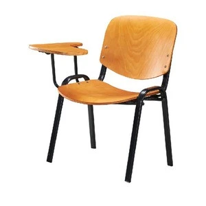 Plywood Metal Frame School Student Chair with Writing Tablet