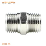 pneumatic parts brass male npt thread straight air fittings nipple