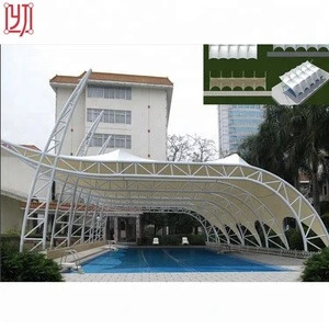 Pool house fabric shade membrane structure for swimming pool ,structural membrane