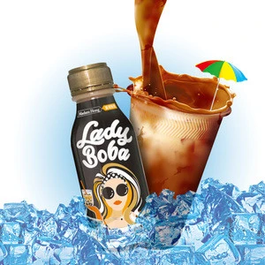 Popular 300ml brown sugar bubble tea bottle in Taiwan