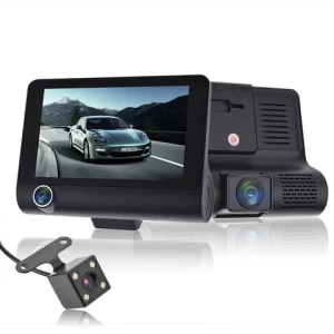 Popular Front Inside Rear Video Recorder Camera Dual Dash Cam with 4 inch Reverse Driving Recorder DVR HD 1080P Car Dash Cam