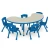 Import Popular plastic furniture wooden children tables and chairs set from China