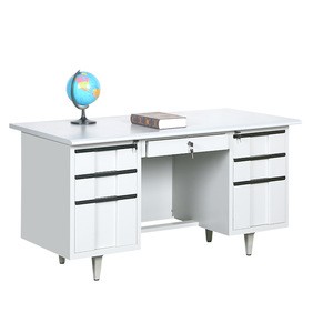 Popular Simple Metal Frame White Steel Executive Office Desk