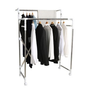 Popular Stainless Steel Hanging clothes dryer stand With Wheels drying rack space saving