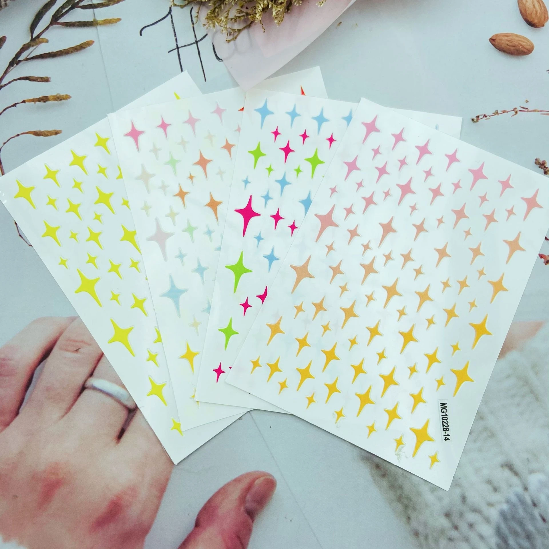 Popular Star color nail art sticker 3D DIY Japanese ultra-thin self-adhesive nail sticker art