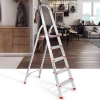 Portable Folding Aluminum 5 Step Ladder with Standing Platform