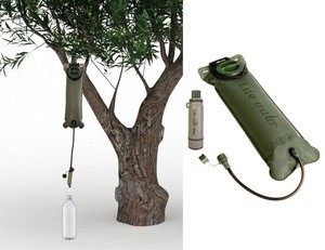 Portable Water Filter System with Foldable Water Bottle &amp; Water Bag