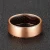 Import POYA 8mm Rose Gold Tungsten Ring Beveled Edges Mens Wedding Band Inlay Wenge Wood Comfort Fit from China