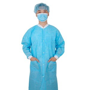PP Non Woven Disposable Visitor Hospital Uniform Lab Coat