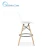 Import PP plastic modern popular white with wooden legs bar stool from China
