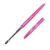 Import Private Label UV Gel Polish Extension Tools Hot Pink Metal Handle Oval Round Gel Nail Brush  Nail Art Brush from China